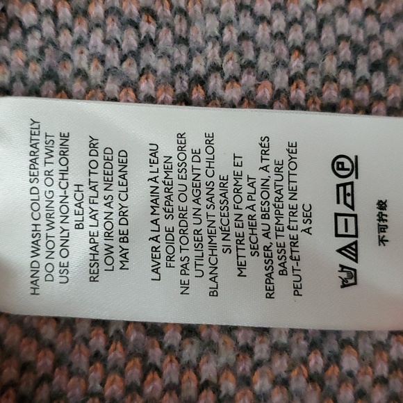 ANTHROPOLOGIE Ribbed Cowl Neck Animal Print Wool Yak Blend Tunic Sweater SIZE:XS - Picture 8 of 10